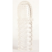 Прозрачная закрытая гелевая насадка - 13,5 см. - Toyfa Basic - в Омске купить с доставкой