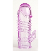 Фиолетовая насадка с коготком и шипами - 13 см. - Toyfa Basic - в Омске купить с доставкой