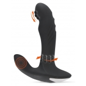 Черный вибромассажер простаты с функцией римминга Plug with Perineum Stimulator - 16,6 см. - Orion - в Омске купить с доставкой