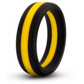 Черно-желтое силиконовое эрекционное кольцо Silicone Go Pro Cock Ring - Blush Novelties - в Омске купить с доставкой