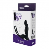 Черный вибромассажер простаты P-PLEASER W ERECTION ENHANCE - Dream Toys - в Омске купить с доставкой