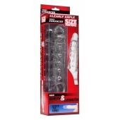 Прозразная закрытая насадка на пенис с поддержкой мошонки Clearly Ample Penis Enhancer - 22 см. - XR Brands - в Омске купить с доставкой