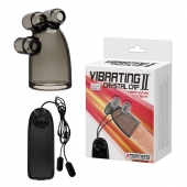 Дымчатая насадка-мастурбатор с вибрацией Vibrating Crystal Cap II - Baile - в Омске купить с доставкой