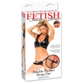 Черный податливый страпон Posable Partner Strap-On - 17,8 см. - Pipedream - купить с доставкой в Омске