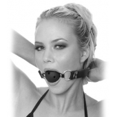 Черный кляп с дырочками Breathable Ball Gag - Pipedream - купить с доставкой в Омске