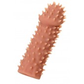 Телесная реалистичная насадка KOKOS Extreme Sleeve 07 с дополнительной стимуляцией - 12,7 см. - KOKOS - в Омске купить с доставкой