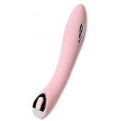 Розовый силиконовый вибратор с электростимуляцией TESLA G-POINT - 21 см. - ToyFa - купить с доставкой в Омске