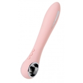 Розовый силиконовый вибратор с электростимуляцией GALVANI VIBE - 21 см. - ToyFa - купить с доставкой в Омске