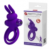 Фиолетовое эрекционное кольцо с вибростимуляцией клитора Vibrant Penis Ring III - Baile - в Омске купить с доставкой