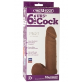 Насадка-мулат для трусиков Vac-U-Lock 6  ULTRASKYN Cock - 17,3 см. - Doc Johnson - купить с доставкой в Омске
