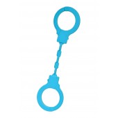 Голубые силиконовые наручники A-Toys без ключа - A-toys - купить с доставкой в Омске