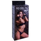 Черные кожаные наручники Naila - Rebelts - купить с доставкой в Омске