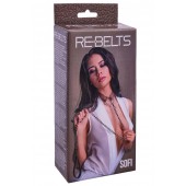 Коричневый поводок и чокер с кольцом Sofi - Rebelts - купить с доставкой в Омске