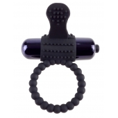 Черное эрекционное виброкольцо Vibrating Silicone Super Ring - Pipedream - в Омске купить с доставкой