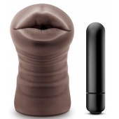 Коричневый мастурбатор-ротик Heather - Blush Novelties - в Омске купить с доставкой
