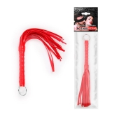 Красная плеть с рукоятью в оплетке - 28 см. - Notabu - купить с доставкой в Омске