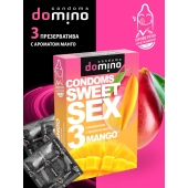 Презервативы для орального секса DOMINO Sweet Sex с ароматом манго - 3 шт. - Domino - купить с доставкой в Омске