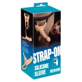 Силиконовый полый страпон на ремнях Silicone Strap-on - 16 см. - Orion - купить с доставкой в Омске