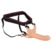 Силиконовый полый страпон на ремнях Silicone Strap-on - 16 см. - Orion - купить с доставкой в Омске