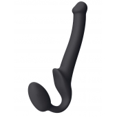 Черный безремневой страпон Silicone Bendable Strap-On S - Strap-on-me - купить с доставкой в Омске