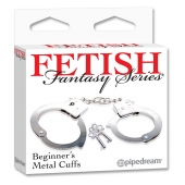 Металлические наручники Beginner s Metal Cuffs - Pipedream - купить с доставкой в Омске