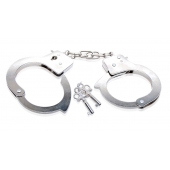 Металлические наручники Beginner s Metal Cuffs - Pipedream - купить с доставкой в Омске