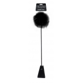 Черный стек Feather Crop с пуховкой на конце - 53,3 см. - Pipedream - купить с доставкой в Омске