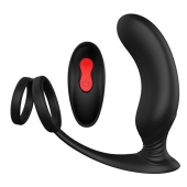 Черный массажер простаты REMOTE P-PLEASER - Dream Toys - в Омске купить с доставкой