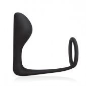 Стимулятор простаты с фиксацией эрекционным кольцом Prostate Gear - BlueLine - в Омске купить с доставкой