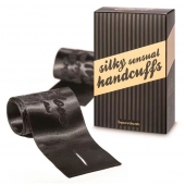 Черные ленты для связывания SILKY SENSUAL HANDCUFFS - Bijoux Indiscrets - купить с доставкой в Омске