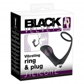 Черное эрекционное кольцо с анальной вибропробкой Vibrating Ring   Plug - Orion - в Омске купить с доставкой