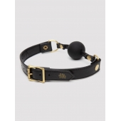 Черный кляп-шар Bound to You Faux Leather Ball Gag - Fifty Shades of Grey - купить с доставкой в Омске