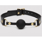 Черный кляп-шар Bound to You Faux Leather Ball Gag - Fifty Shades of Grey - купить с доставкой в Омске