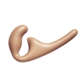 Бежевый безремневой страпон Seduction - 20,5 см. - Lola Games - купить с доставкой в Омске