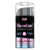Жидкий интимный гель с эффектом вибрации Vibration! Bubble Gum - 15 мл. - INTT - купить с доставкой в Омске