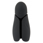 Черный силиконовый вибромастурбатор с нагревом Masturbator with 2 Functions - Orion - в Омске купить с доставкой