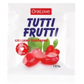 Гель-смазка Tutti-frutti со вкусом барбариса - 4 гр. - Биоритм - купить с доставкой в Омске