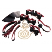 Черно-красный бондажный набор Bow-tie - ToyFa - купить с доставкой в Омске
