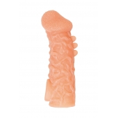 Телесная закрытая насадка с шершавой головкой Cock Sleeve Size L - 17,6 см. - KOKOS - в Омске купить с доставкой
