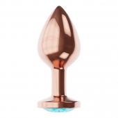Пробка цвета розового золота с малиновым кристаллом Diamond Topaz Shine L - 8,3 см. - Lola Games - купить с доставкой в Омске