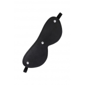 Черная кожаная маска Anonymo с мягким подкладом - ToyFa - купить с доставкой в Омске