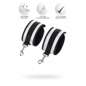 Серебристо-черные наручники Anonymo - ToyFa - купить с доставкой в Омске