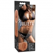 Мастурбатор-вагина цвета карамели Julieta с вибрацией - Blush Novelties - в Омске купить с доставкой