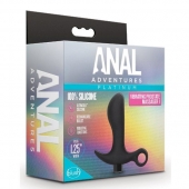 Черный анальный вибратор Silicone Vibrating Prostate Massager 01 - 10,8 см. - Blush Novelties - в Омске купить с доставкой