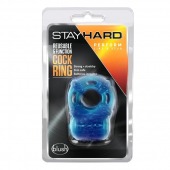 Голубое эрекционное виброкольцо Reusable 5 Function Cock Ring - Blush Novelties - в Омске купить с доставкой