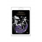 Зажимы для сосков с фиолетовой цепочкой Sweet Caress Nipple Chain - Sweet Caress - купить с доставкой в Омске