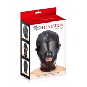 Маска-шлем с отверстием для рта и съемными шорами - Fetish Tentation - купить с доставкой в Омске