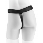 Страпон с телесной насадкой 7  Uncut with Strap on Harness - 18 см. - Pipedream - купить с доставкой в Омске