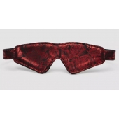 Двусторонняя красно-черная маска на глаза Reversible Faux Leather Blindfold - Fifty Shades of Grey - купить с доставкой в Омске