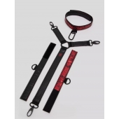 Ошейник с наручниками Reversible Faux Leather Collar and Wrist - Fifty Shades of Grey - купить с доставкой в Омске